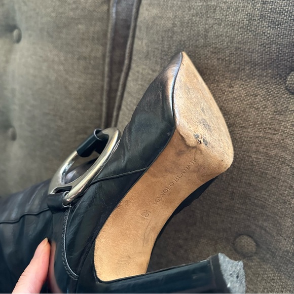 Vintage Manolo Blahnik boots with silver accents - Picture 8 of 8
